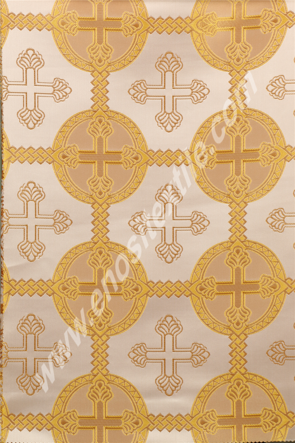 KL-009 Λευκός χρυσός Μπροκάρ Ύφασμα